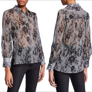 Club Monaco Silk Margee Button Up in Size Small